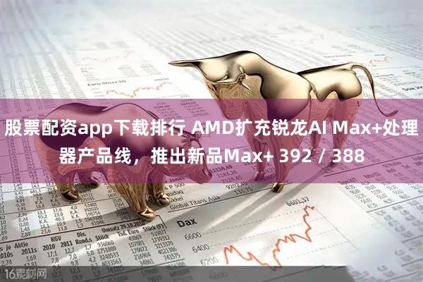 股票配资app下载排行 AMD扩充锐龙AI Max+处理器产品线，推出新品Max+ 392 / 388